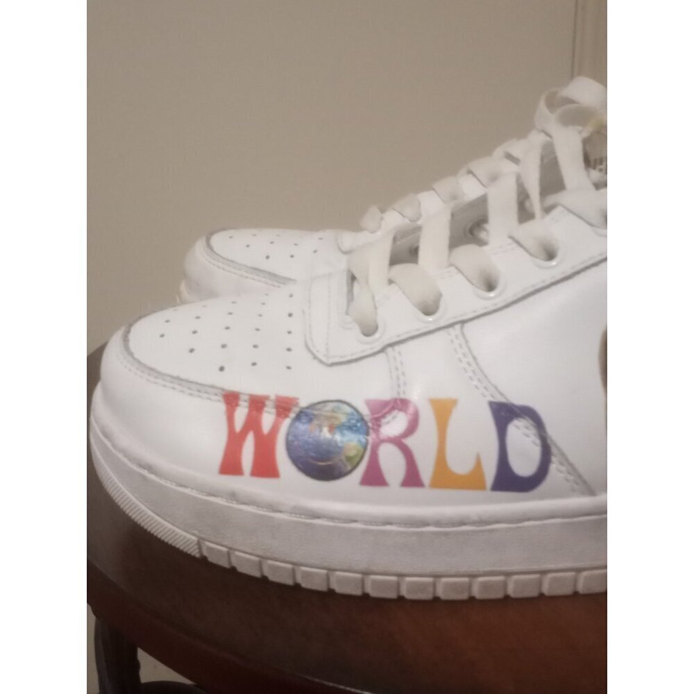 Drip Creationz White Sneakers Youth Size 6.5Y Women's 8 Lace Up Low Top Shoes - Picture 10 of 16